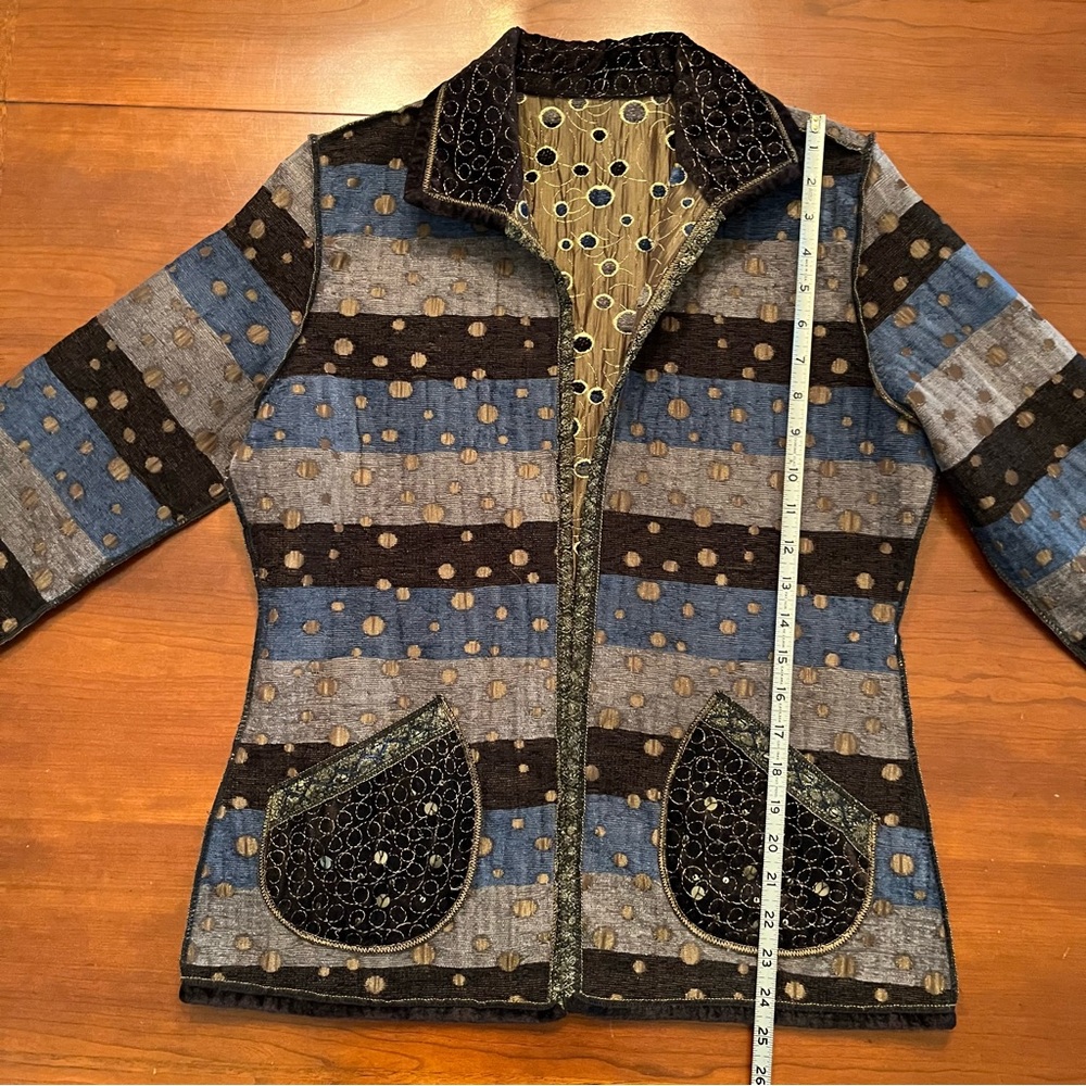 Yak Magik Women's Jacket Artsy Boho Eclectic Patchwork Size S View 5